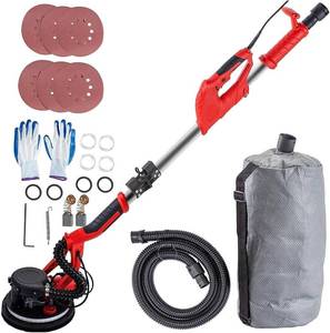 lot 1680 image: $102 VEVOR Drywall Sander 850W, Electric Drywall Sander Variable Speed 800-1750 RPM, Foldable Sheetrock Sander with Telescope Handle, Electric Sander with LED Strip Light and Vacuum Bag, Wall Sander