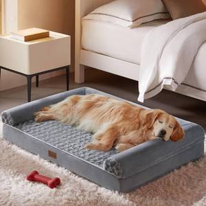 lot 1683 image: BFPETHOME Dog Beds for Large Dogs, Orthopedic Dog Bed for Medium Large Dogs,Big Waterproof Couch Pet Bed with Removable Washable Cover. 38x30 Approximate