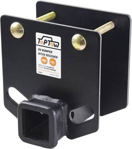 lot 1690 image: TOPTOW 63803 RV Bumper Hitch Receiver 2 inch Adapter Openning 3500 LBS Capacity Fits for 4 inch X 4 inch Square RV Rear Bumpers