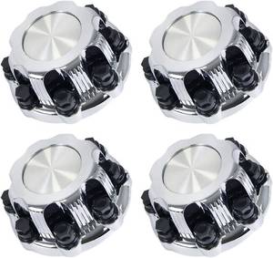lot 1696 image: 4Pcs Wheel Center Caps 8 Lugs Compatible with 16 and 17 stock wheels Compatible with Chevrolet Avalanche 2500 2002-2006 Silverado 1999-2010 Sierra 1999-2010 Replace 15039488 15039489 9597169 9597170