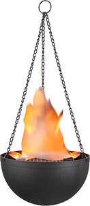 lot 1706 image: Aspen Creative 61168-02-1, Hanging Fire Flame Light Prop for Halloween, Christmas and Party Decor Black