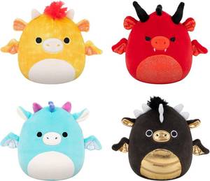 lot 2716 image: Squishmallows Original Dragon 4-Pack   Official Jazwares Plush (Little) (Amazon Exclusive)