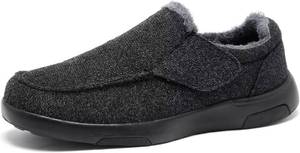 lot 2721 image: OrthoComfoot Mens Orthopedic Slippers Walking Shoes with Arch Support Slip On Loafers for Plantar Fasciitis, Casual Flat Feet Hook and Loop Mule Clogs for Foot and Heel Pain Relief Size 10.5