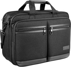lot 2726 image: KROSER Laptop Bag Stylish Laptop Briefcase Fits Up to 17.3 Inch Expandable Water-Repellent Shoulder Messenger Bag Computer Bag with RFID Pockets for BusinessTravelCollegeMenWomen-Black
