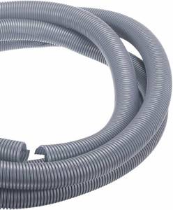 lot 2734 image: DMiotech  or - 50ft Wire Loom Split Tubing 1 12 Inch(38.1mm) ID, Cord Protectors from Pet Flexible Conduit Cable Management for Office Home Garden, Gray