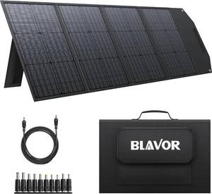 lot 2763 image: $142 BLAVOR 120W Portable Solar Panels PD45W QC3.0 Fast Solar Charger DC18V 6.67A USB A&C Output Compatible with Power Stations, Solar Generators, Phones, Tablets, for RV Camping, Off-Grid Road Trips