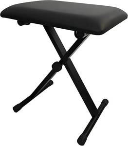 lot 2765 image: The ONE Keyboard Bench with Adjustable Padded Premium Piano Stool Black with headphones