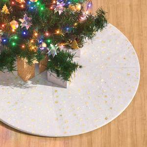 lot 2807 image: MoNiBloom Faux Fur Christmas Tree Skirt Festive Tree Skirt Decor for Xmas Holiday Tree Ornaments Christmas for Christmas Home Party Decoration (White, 35 Inch)