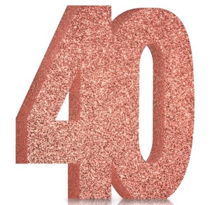 lot 2821 image: Eploger 40th Birthday Decorations for Women,40th Anniversary Decorations,30cm Rose Glod Glitter 40th Birthday Centerpieces for Table Decorations,Number 40 Table Topper Decor