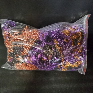 lot 2838 image: Large lot Halloween Beads, Purple Black Orange