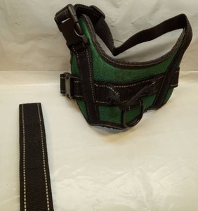 Green and Black Adjustable Dog Harness Medium  - Retail: $15