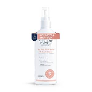 lot 106 image: Veterinary Formula Clinical Care Hot Spot & Itch Relief Medicated Spray, 8oz �� Easy to Use Spray for Dogs & Cats �� Helps Alleviate Sensitive Skin, Scratching, and Licking of Coat (1 Pack) - Retail $8