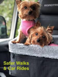 lot 115 image: Soft No Pull Step-in Dog Harness Smallermedium dog Pink Mesh (MED 14.5-16 7-8 lbs) - Retail $14