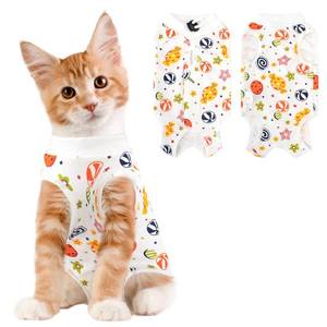 lot 116 image: Cat Recovery Suit Female, Breathable Cat Onesie After Surgery Female for Abdominal Wounds or Skin Diseases, Surgery Recovery Suit Kitten Onesie After Spay Wear Anti Licking - Retail $13