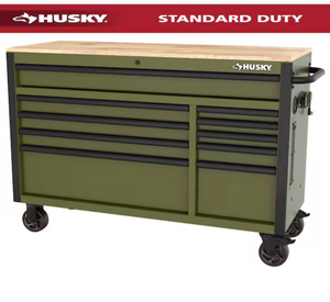 Modular Tool Storage 52 in. W x 20 in. D Standard Duty Matte Army Green Mobile Workbench Cabinet - Retail: $649