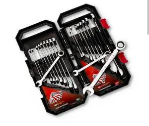 lot 18492 image: Husky20-Piece SAEMetric Ratcheting Combination Wrench Set with Case - Retail $84