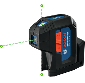 lot 18507 image: BOSCH GPL100-30G Green-Beam Self-Leveling Alignment Laser, Includes 2 AA Batteries, Built-In Multipurpose Mount, & Hard Carrying Case - Retail $129