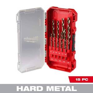 lot 18607 image: Milwaukee Tool RED HELIX Cobalt Drill Bit Set �� 15PC - Retail $49