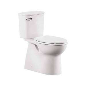 lot 18620 image: Aspirations 12 in. Rough In 2-Piece 1.28 GPF Single Flush Elongated Toilet with Slow Close Seat in White - Retail $289