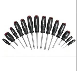 lot 18631 image: Screwdriver Set with Magnetic Tip (14-Piece) - Retail $42
