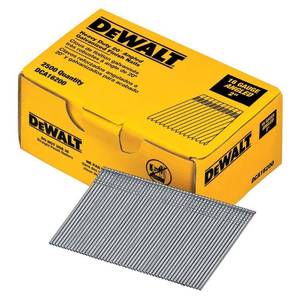 lot 18632 image: DeWalt 20-Degree Angled Finish Nail - Retail $50