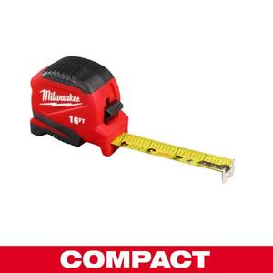 lot 18633 image: 16 ft. Compact Tape Measure with Fractional Scale