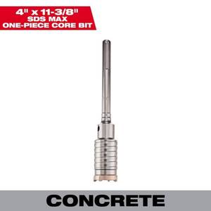 lot 18641 image: Milwaukee 48-20-5432 SDS-Max 1-Piece Core 4  x 11-38 - Retail $79
