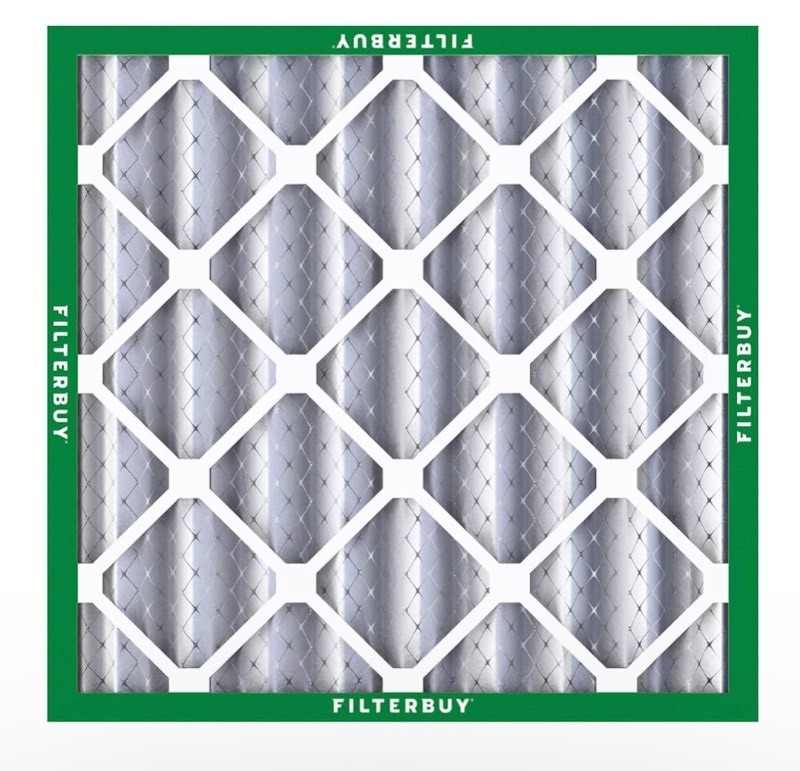 lot 186 image: Filterbuy 20x20x4 Air Filter M11 Essential Dust & Allergy Defense (2-Pack), Electrostatic Pleated HVAC AC Furnace Filters Replacement (Actual Size 19.50 x 19.50 x 3.63) - Sm Crease on edge