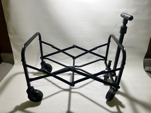 lot 359 image: 1 x 2 Foldable Cart - Thick Wheels - Adjustable handle - comes as is
