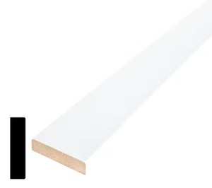 lot 20 image: Bundle of Three 916 in. x 2-14 in. x 84 in. Primed MDF Casing Molding