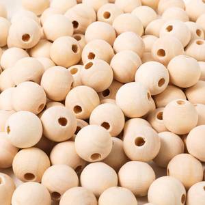 lot 33321 image: 20MM Wood Beads Natural Unfinished Round Wooden Loose Beads Wood Spacer Beads for Craft Making Decorations and DIY Crafts (20mm) - Retail $7