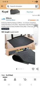 lot 33322 image: Entry door mat 2 pack - Black - Retail $44