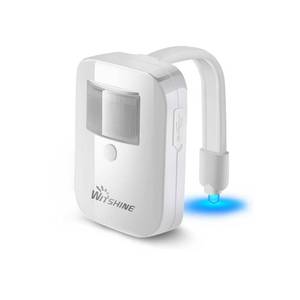 lot 33326 image: Witshine Rechargeable Toilet Night Light with Motion Sensor - 16 LED Color Inside Bowl, Cool Fun Gadgets for Bathroom Accessories Decor - Funny Stuff for Kids Dad Men and Fatherdays Gift - Retail $13