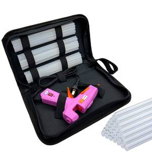 lot 41468 image: Liumai Hot Glue Gun Kit with 30pcs Glue Sticks, Mini Hot Melt Glue Gun with Carrying Case for Crafts, School DIY Arts, and Home Repair (30Watts, Pink) - Retail $10