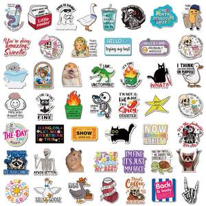 lot 41492 image: Xuhal 49 Pcs Funny Fridge Magnets Bulk Reusable Novel Expressions Cute Animal and Words Refrigerator Magnets for Adults Home Office Kitchen Decoration - Retail $17