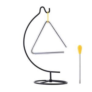 lot 41527 image: Homelavie Triangle Percussion Instrument With Striker, Hand Bell Chime for Classroom, Dinner Outdoor, Meditation Bell, Music Instrument for Adults (5 Inch) - Retail $13
