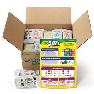 lot 45566 image: Crayola Model Magic (27 Pack), Air Dry Modeling Material for Kids, Soft Modeling Clay Alternative for Arts & Crafts, 5 Colors, 1 oz Packs, Classroom Supplies - Retail $31