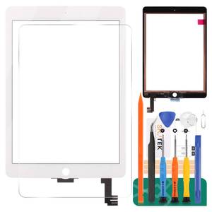 lot 45597 image: for iPad Air 2 Touch Screen Replacement for iPad Air 2nd Gen 9.7 Screen Replacement A1566 Digitizer Sensor A1567 Touch Digitizer Panel Glass No Home Button Repair Parts(No LCD,No Instructions) White - Retail $18