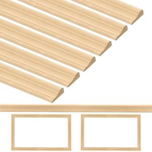 lot 58000 image: Cinnvoice 12 Pcs Wall Molding Trim, Split Wood Slats Mouldings Unfinished Fluted Wooden Panel Wood Trim Molding Decorative for DIY Door, Wall, Table, Cabinet (15.8 X 1.6 X 0.6) - Retail $23