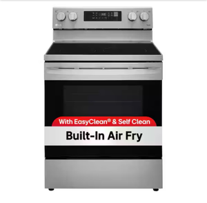 Lg ThinQ 30 in. 6.3 cu. Ft. Smart WiFi enabled fan and convection oven with air fry and easy clean. In stainless steel - Retail: $1,399