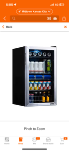 lot 29 image: NewAir Beverage Refrigerator with Glass Door - Retail $300