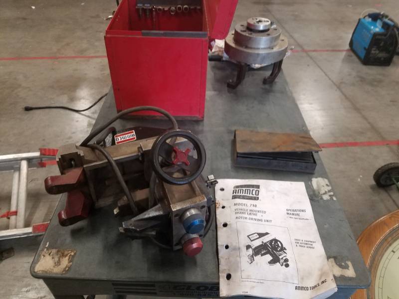 lot 7642 image: Ammco Model 710 Vehicle Mounted Brake Lathe