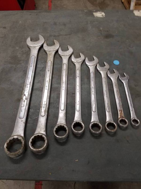 lot 7713 image: Set of 8 Allied Combination Wrenches