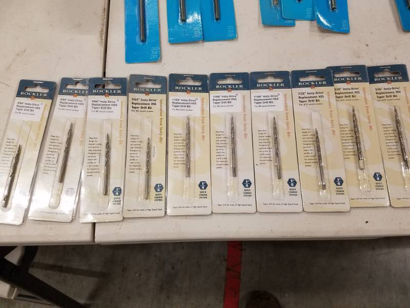 lot 7725 image: Lot of 10 Rockler Taper Bits