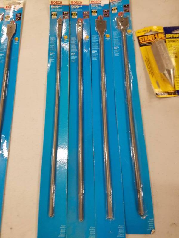 lot 7727 image: Lot of 4 Bosch Rapid Feed Spade Bits