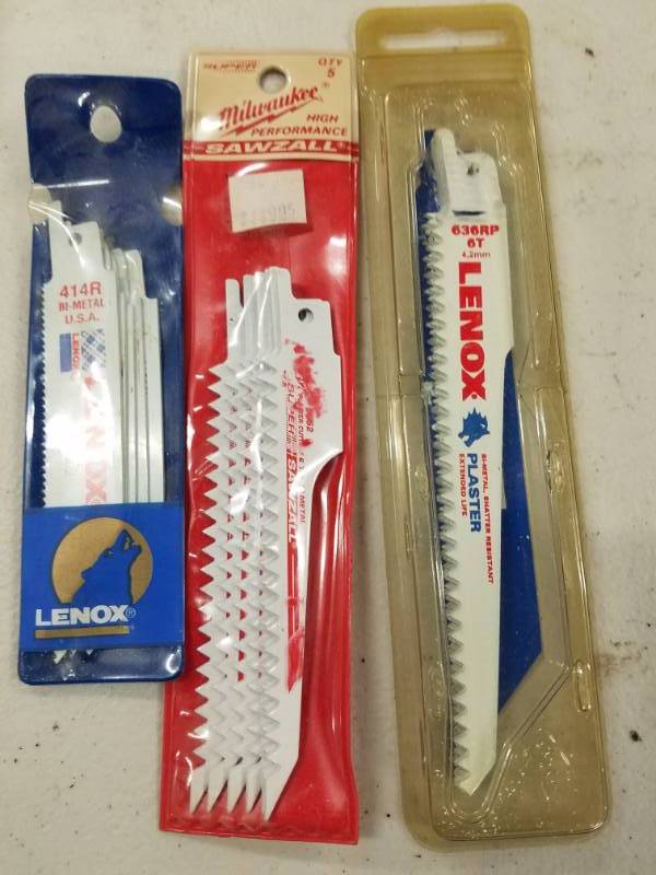 lot 7741 image: Lot of 3 Packages of Sawzall Blades