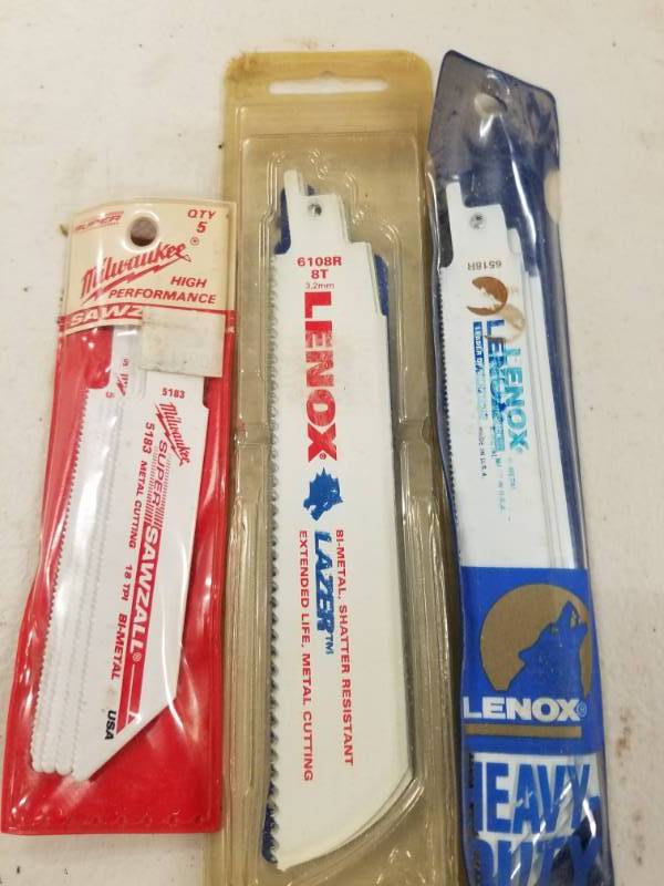 lot 7743 image: Lot of 3 Packages of Sawzall Blades