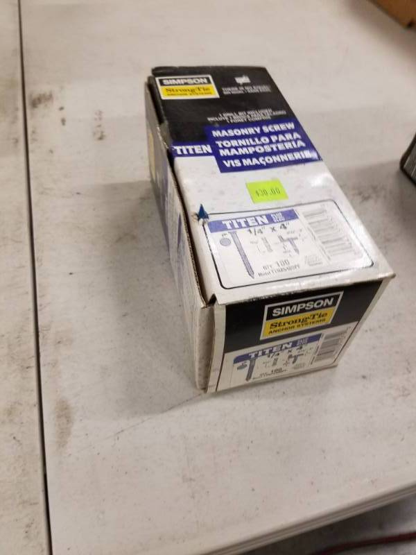 lot 7787 image: Box of Simpson Masonry Screws