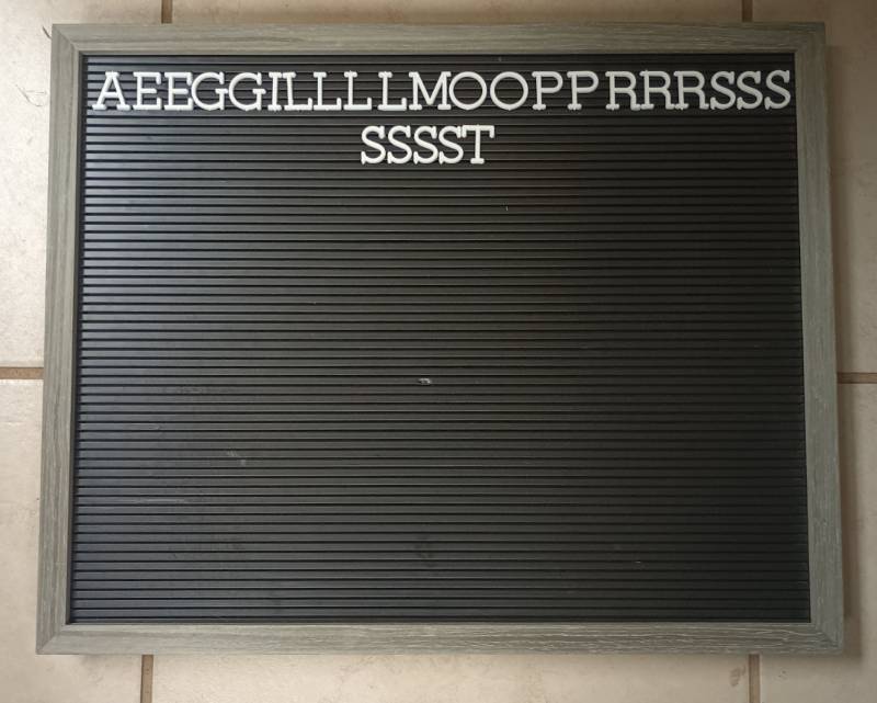 lot 109 image: Black Letter Board with White Letters