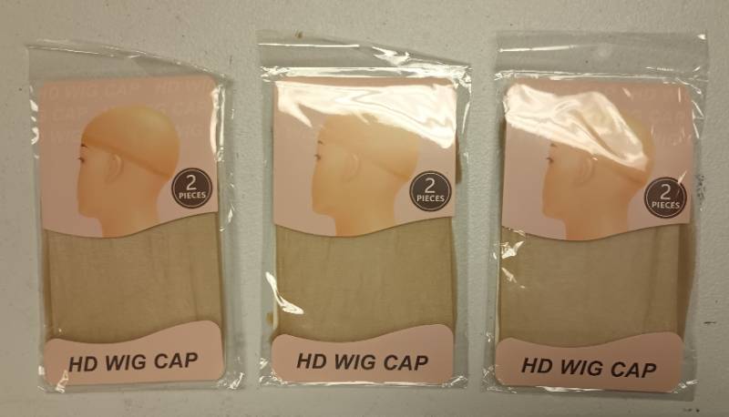 lot 113 image: HD Wig Cap 2-Piece Set